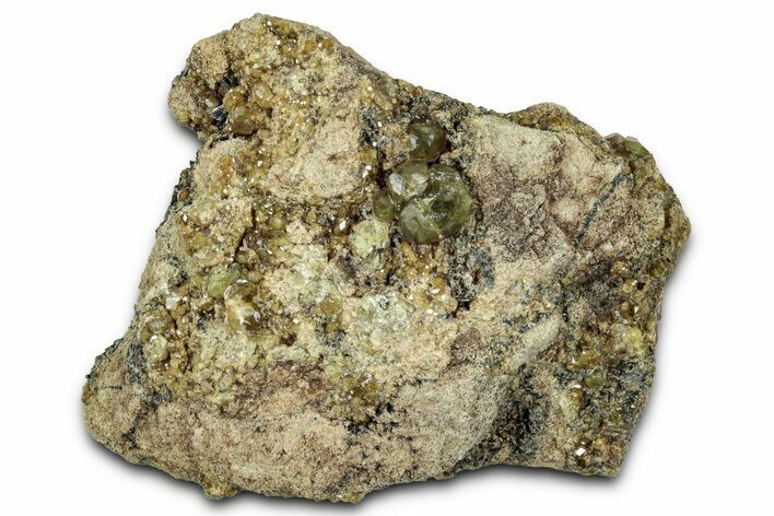 Sparkling Demantoid Garnet Cluster in Matrix - Mexico #358466